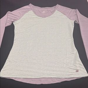 Roadrunner Striped Long Sleeve Womens Top NWOT